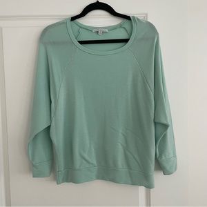 Lightweight Teal Drop shoulder knit sweatshirt